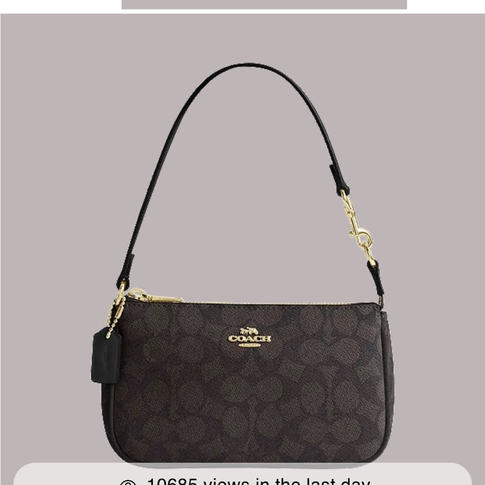 Rare Coach Nolita 19 Purse C3308, beautiful walnut gold with shoulder chain